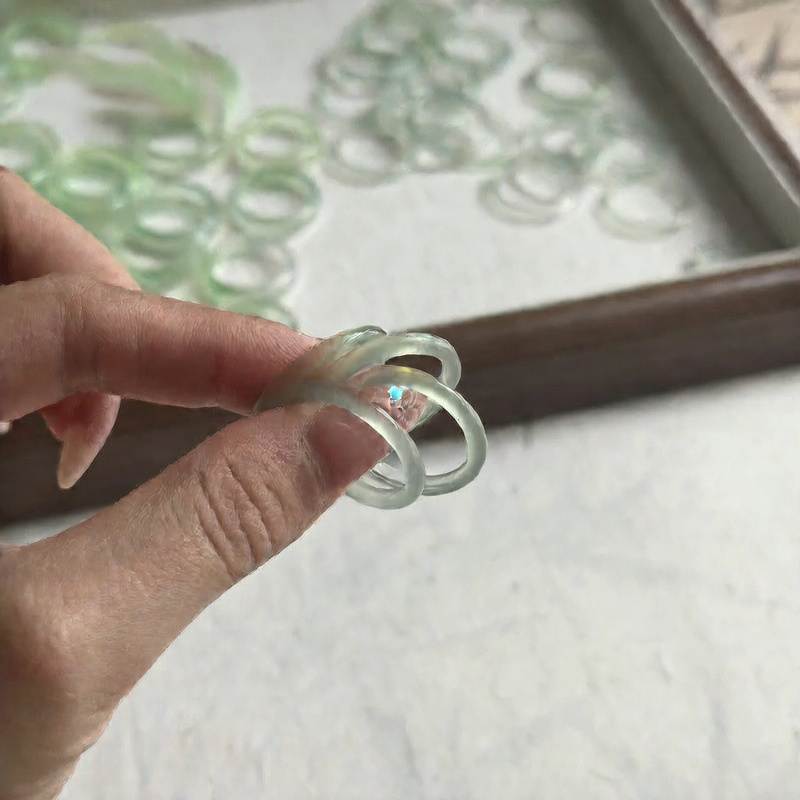 Jade stone ring