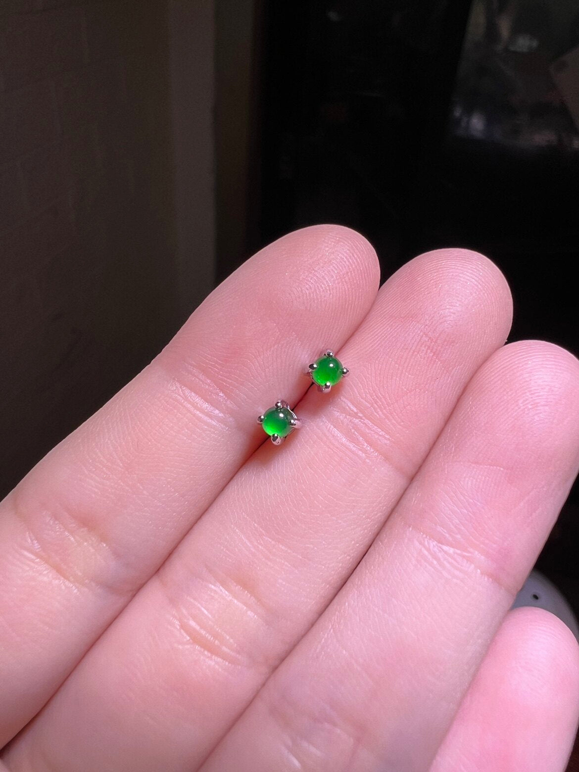 Jadeite Earrings – Imperial Green Jade with Sterling Silver