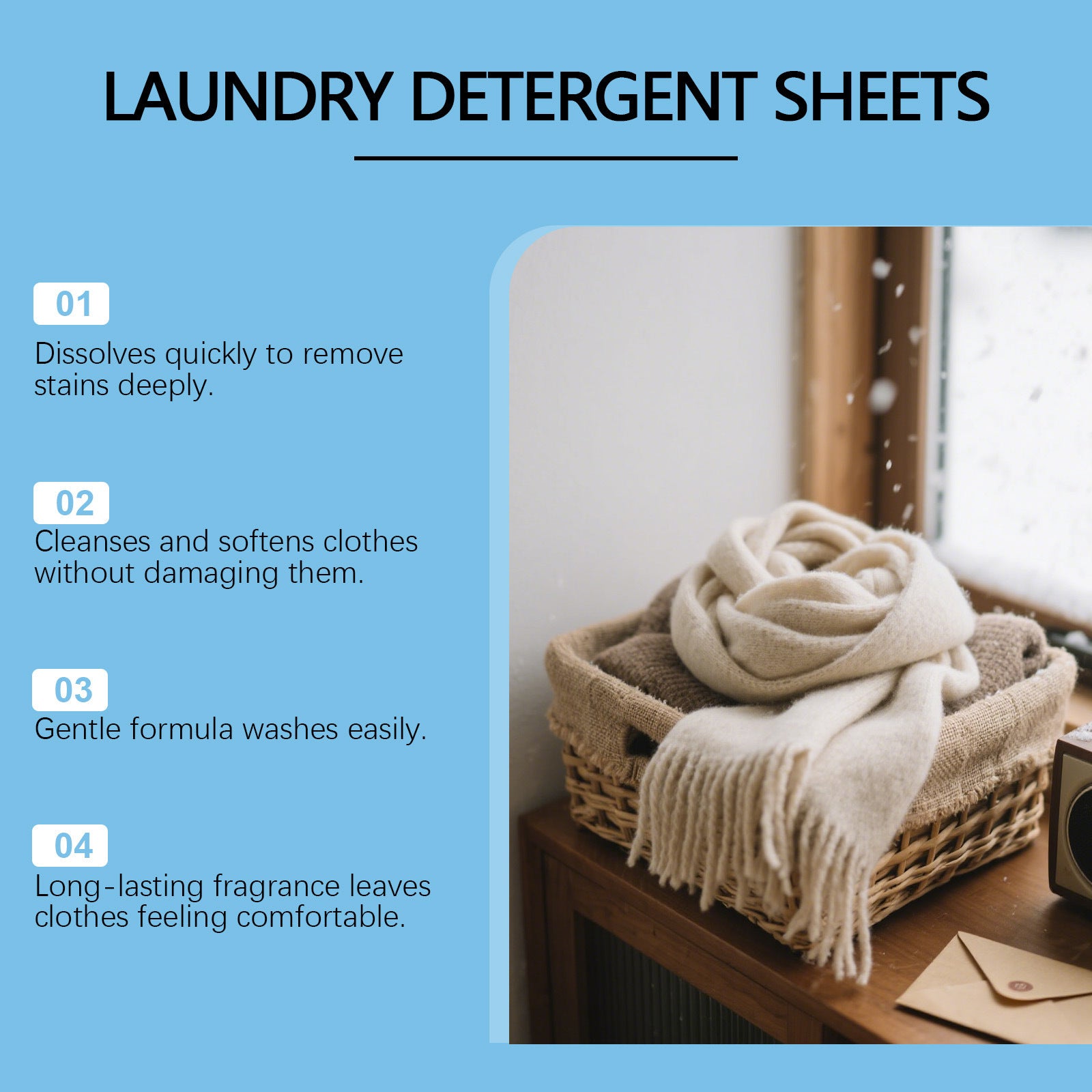 Jakehoe Laundry Detergent Sheets for Home Use