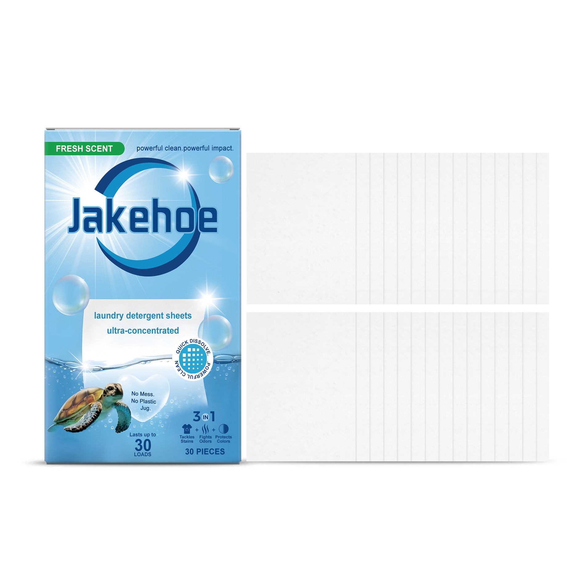Jakehoe Laundry Detergent Sheets for Home Use