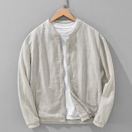 Japanese Retro Lyocell Stand Collar Jacket