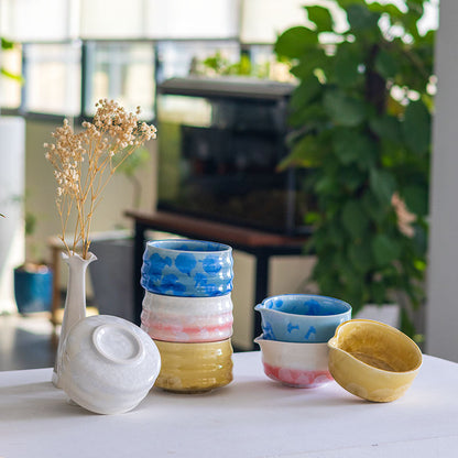 Japanese Style Ceramic Matcha Bowl Set with Bamboo Whisk