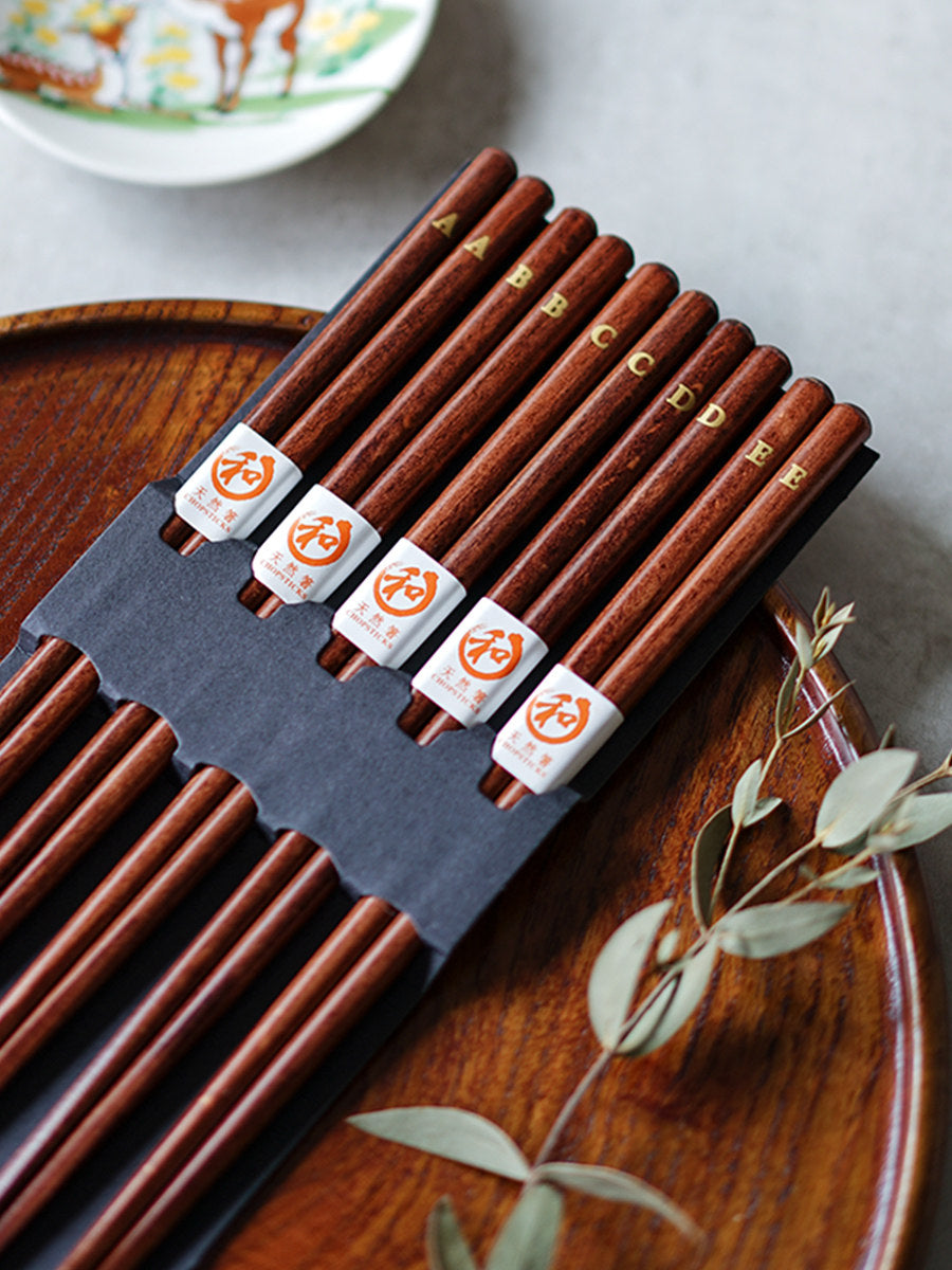 Japanese Style Floral Wooden Chopsticks