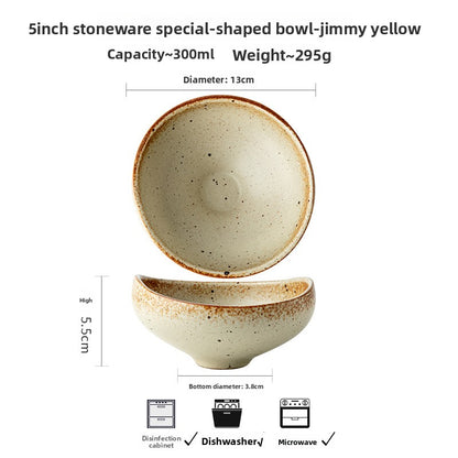 Japanese Style Handmade Stoneware Salad Bowl