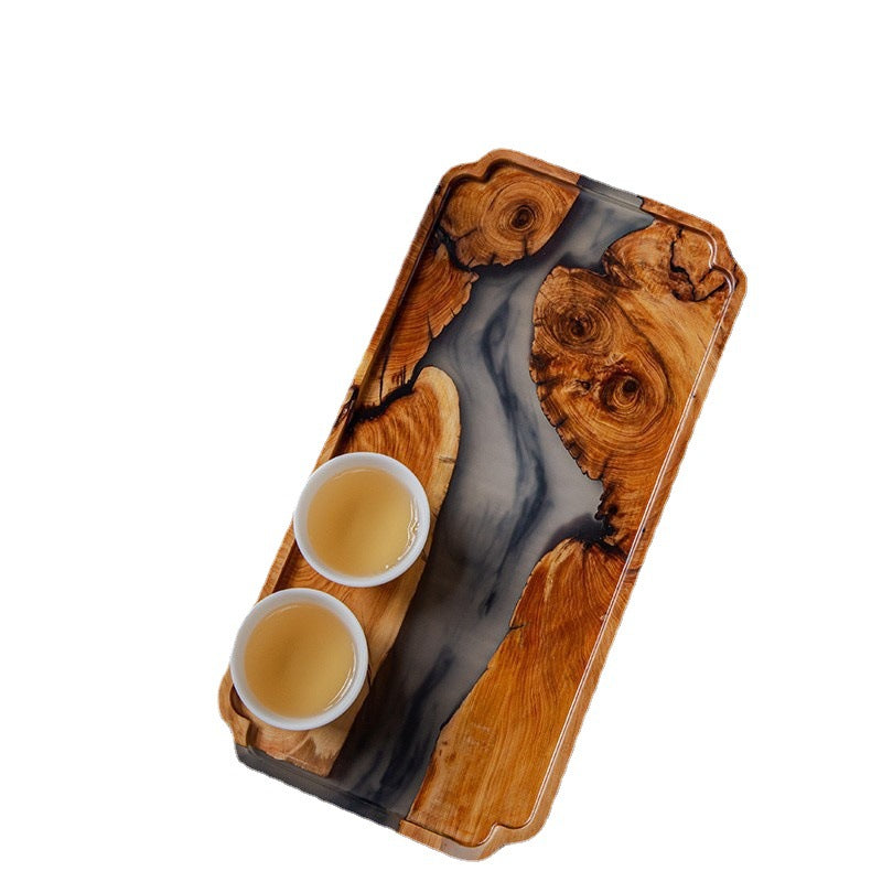 Japanese Style Handmade Wooden Dry Bubble Tea Tray