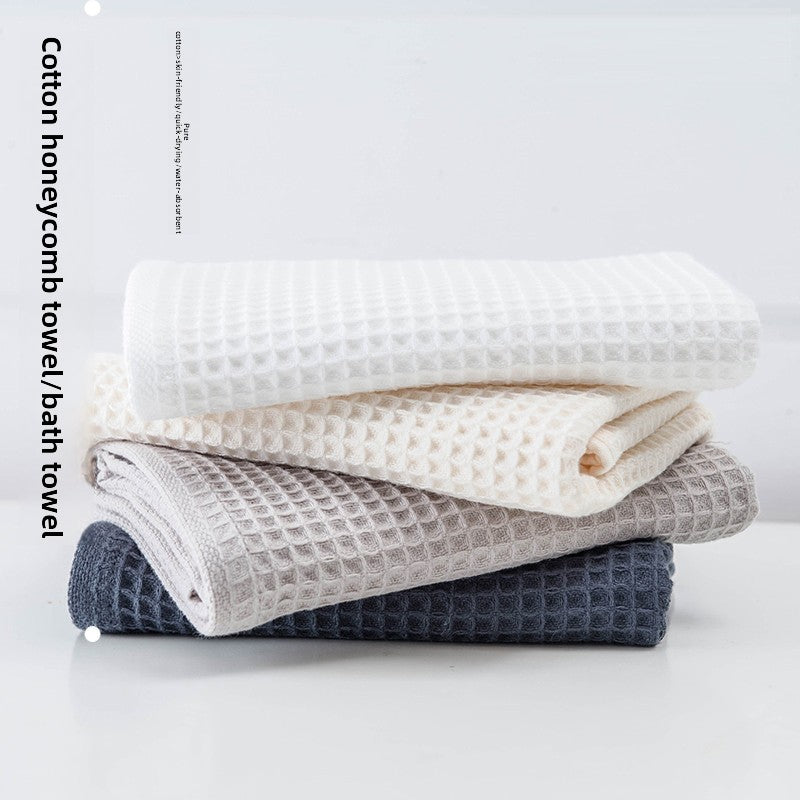 Japanese Style Pure Cotton Honeycomb Pattern Towel Set