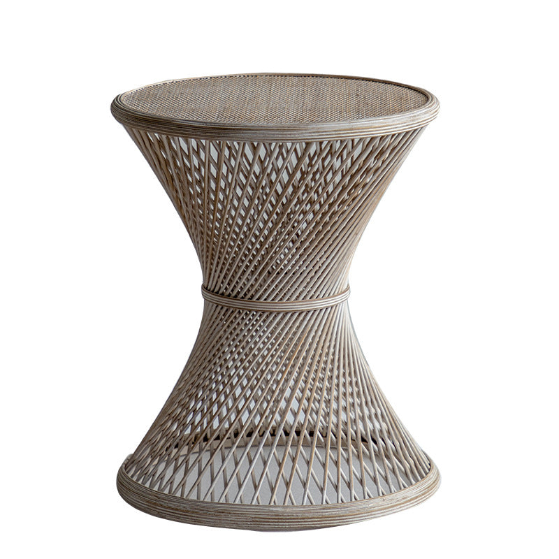 Japanese Style Rattan Round Coffee Table