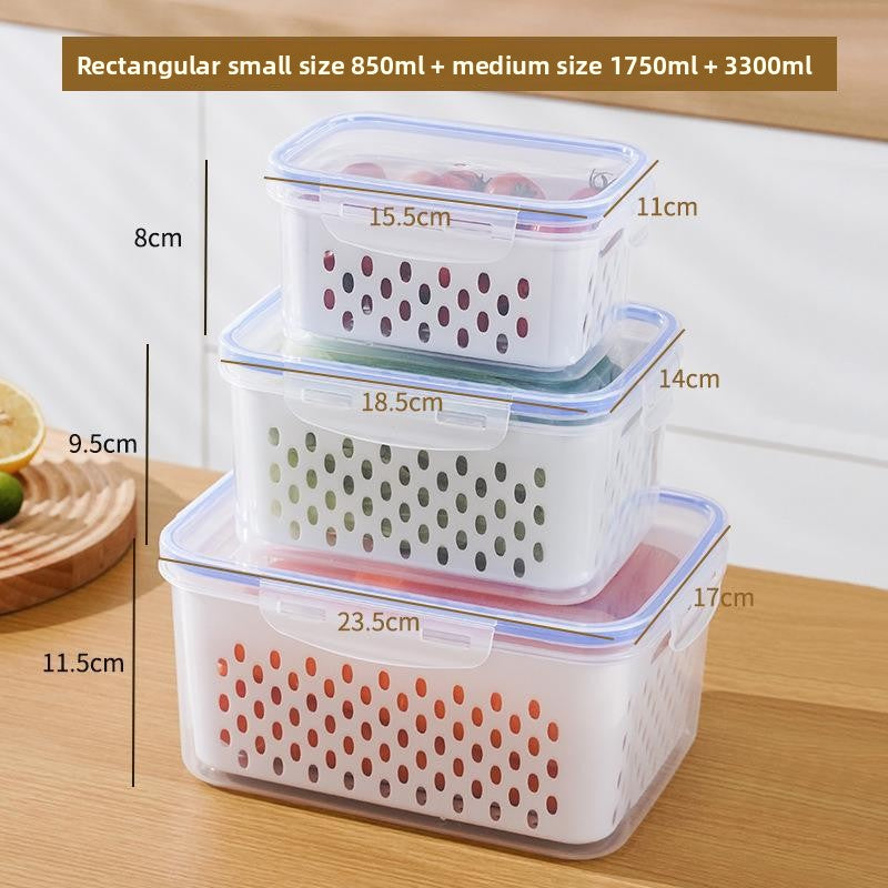 Japanese Style Refrigerator Drain Fresh Keeping Box