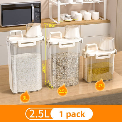 Japanese Style Sealed Rice Storage Container