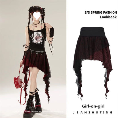 Japanese-style soft girl half-length skirt