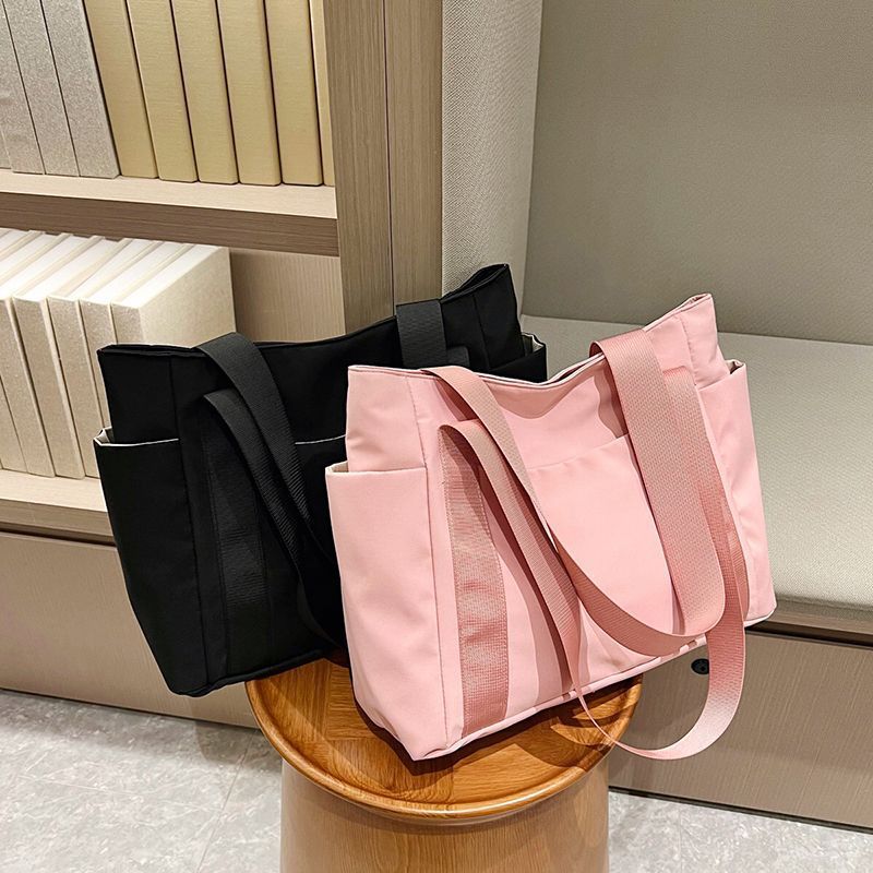 Japanese-style solid-color tote bag