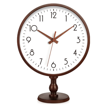 Japanese Style Solid Wood Table Clock Silent Modern Home Decor