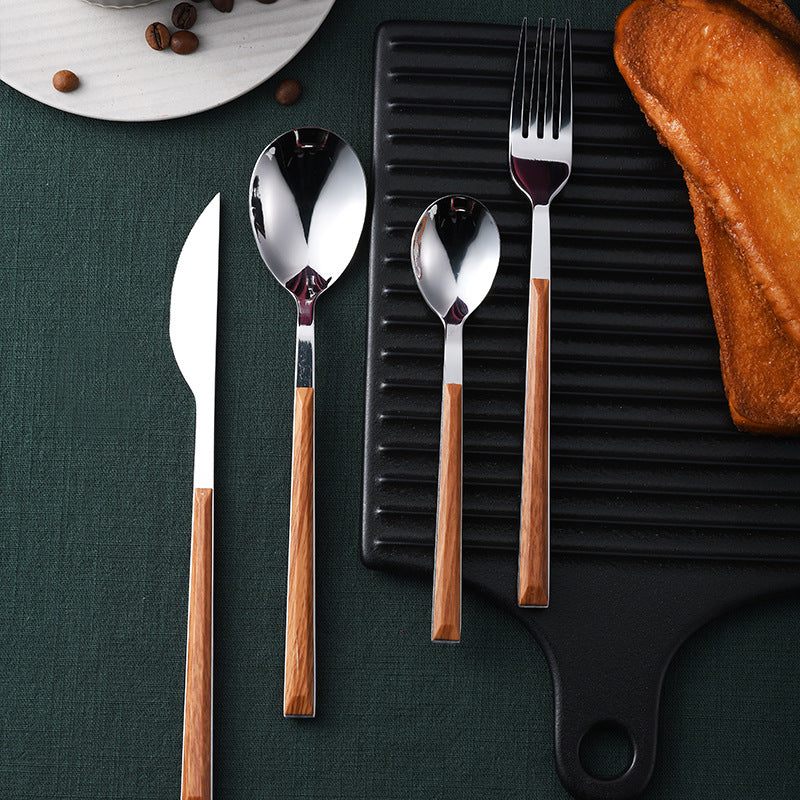 Japanese Style Stainless Steel Knife Fork Spoon Set