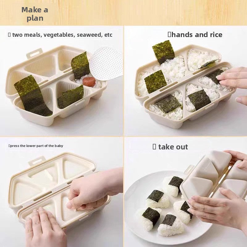 Japanese-style Triangle Rice Ball Mold and Lunch Box Set