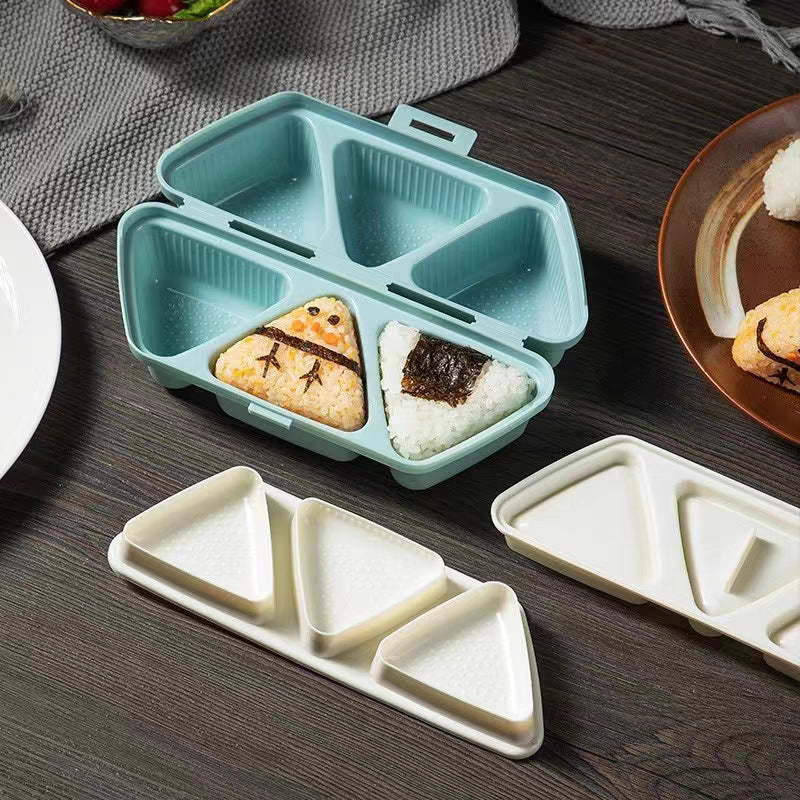 Japanese-style Triangle Rice Ball Mold and Lunch Box Set