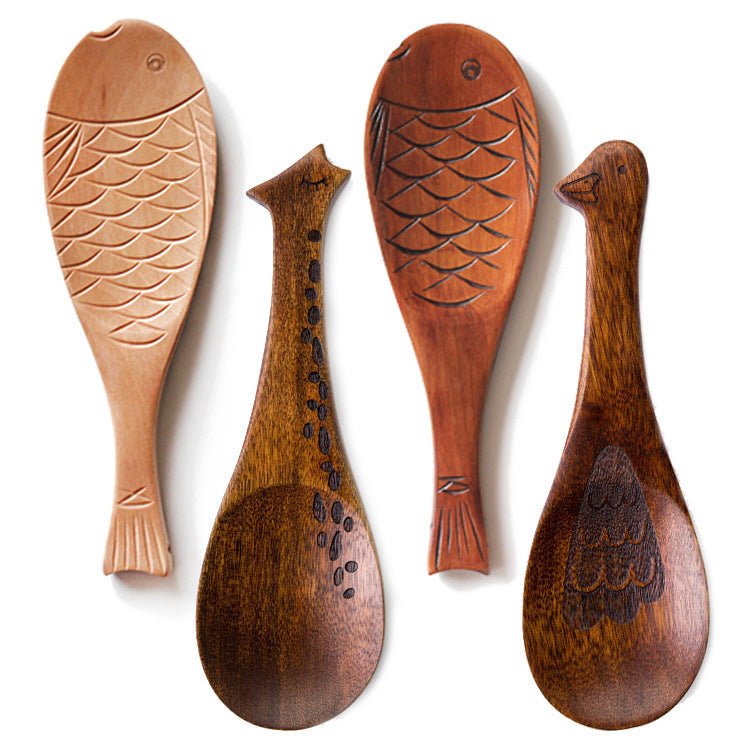 Japanese-Style Wooden Rice Paddle