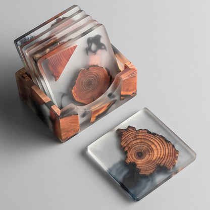 Japanese Style Wooden Tea Cup Coaster Mats