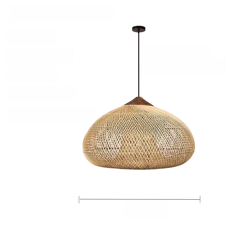 Japanese Wabi-Sabi Rattan Chandelier