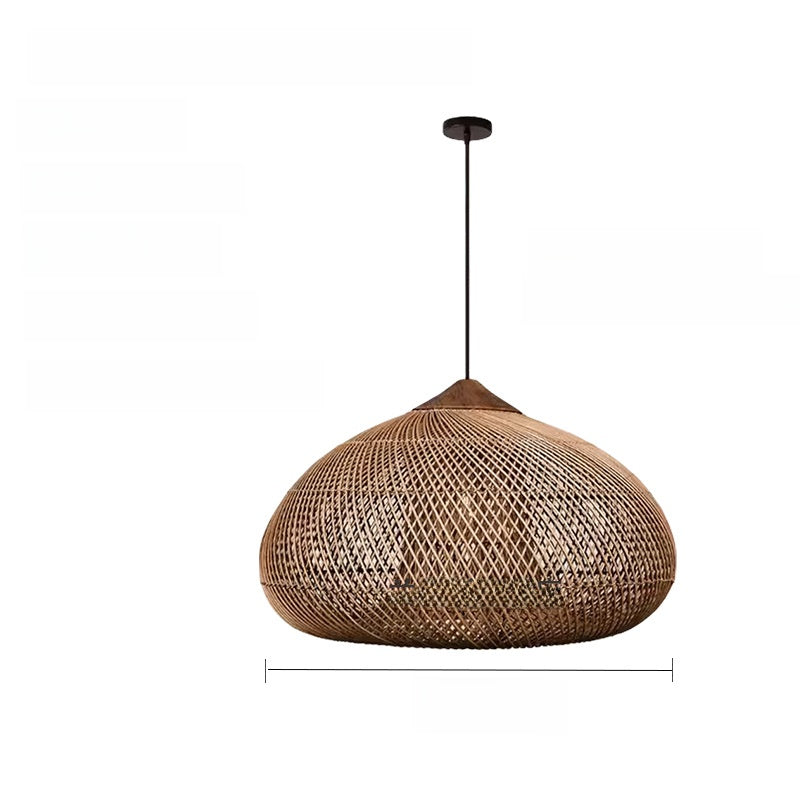 Japanese Wabi-Sabi Rattan Chandelier