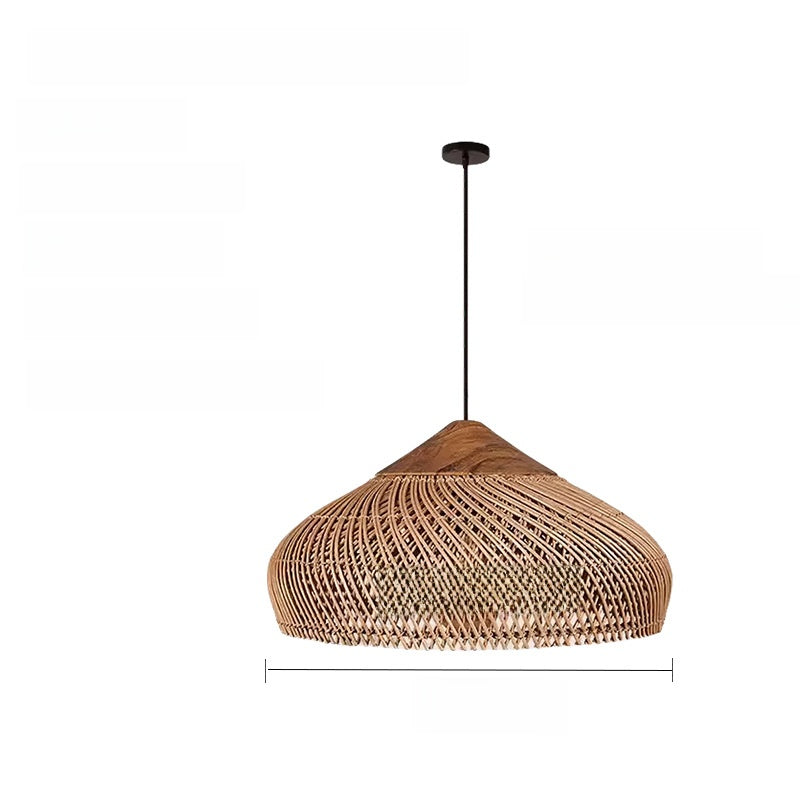 Japanese Wabi-Sabi Rattan Chandelier