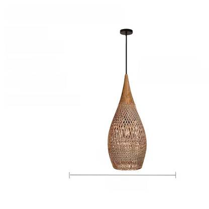 Japanese Wabi-Sabi Rattan Chandelier