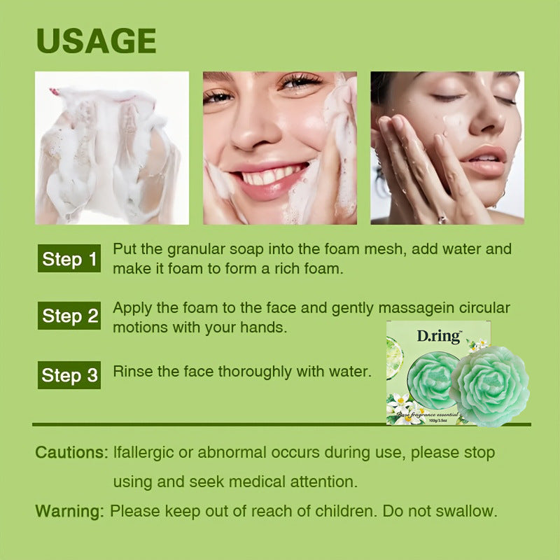 Jasmine Scented Rose Shaped Soap