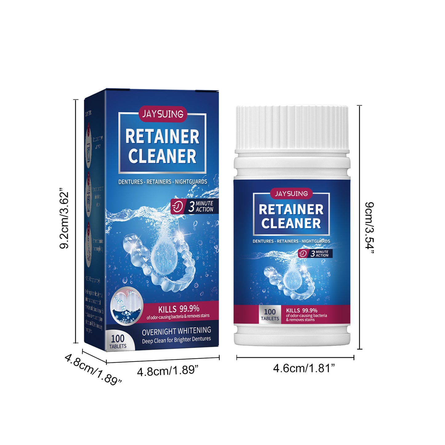 JAYSUING Dentures Cleaning Tablets for Oral Hygiene
