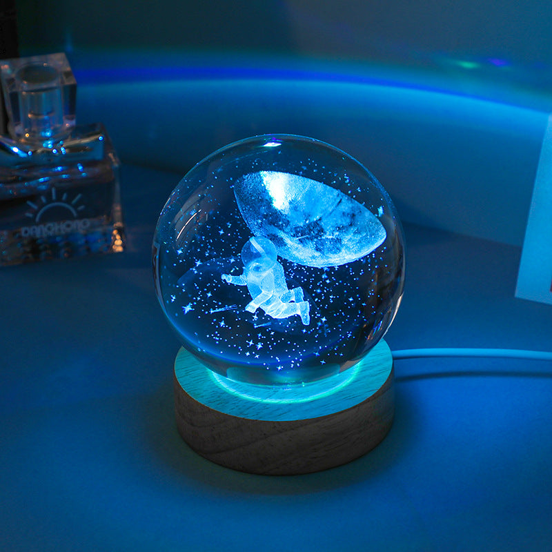 Jellyfish laser engraving luminous crystal balls