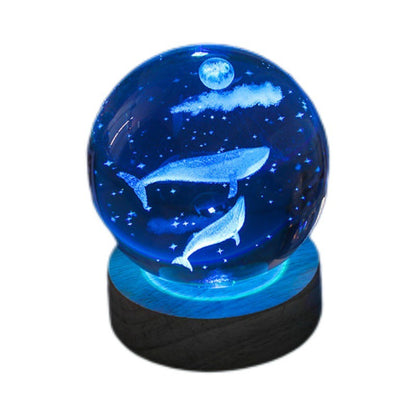 Jellyfish laser engraving luminous crystal balls