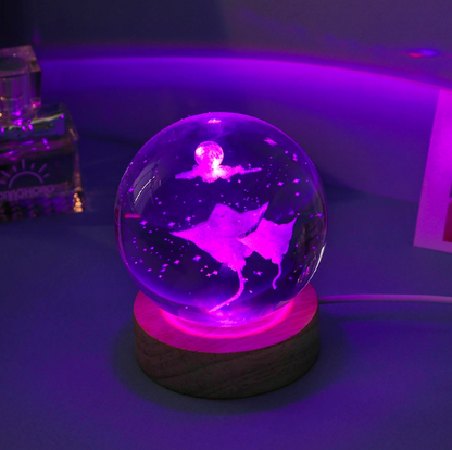 Jellyfish laser engraving luminous crystal balls