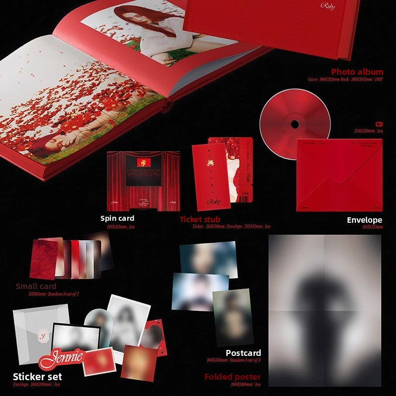 Jennie Solo Album Ruby CD with Photo Cards