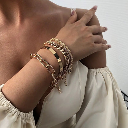 Jewellery Smooth Mixed Twist Chain Hand Jewellery Threaded E