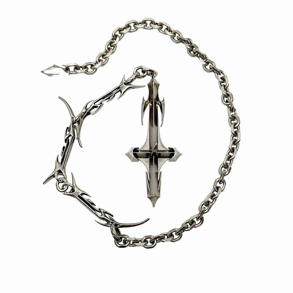 Jewelry: Dark Cross Beaded Necklace