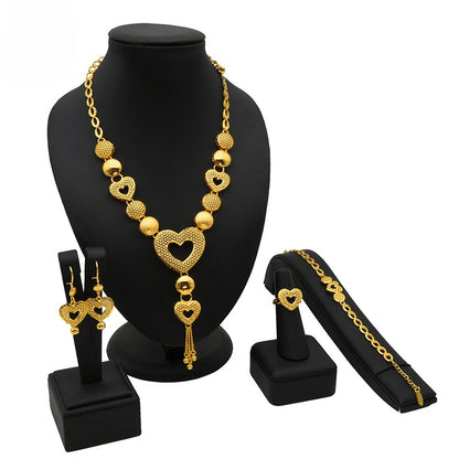 Jewelry: necklaces, earrings, rings, and bracelets