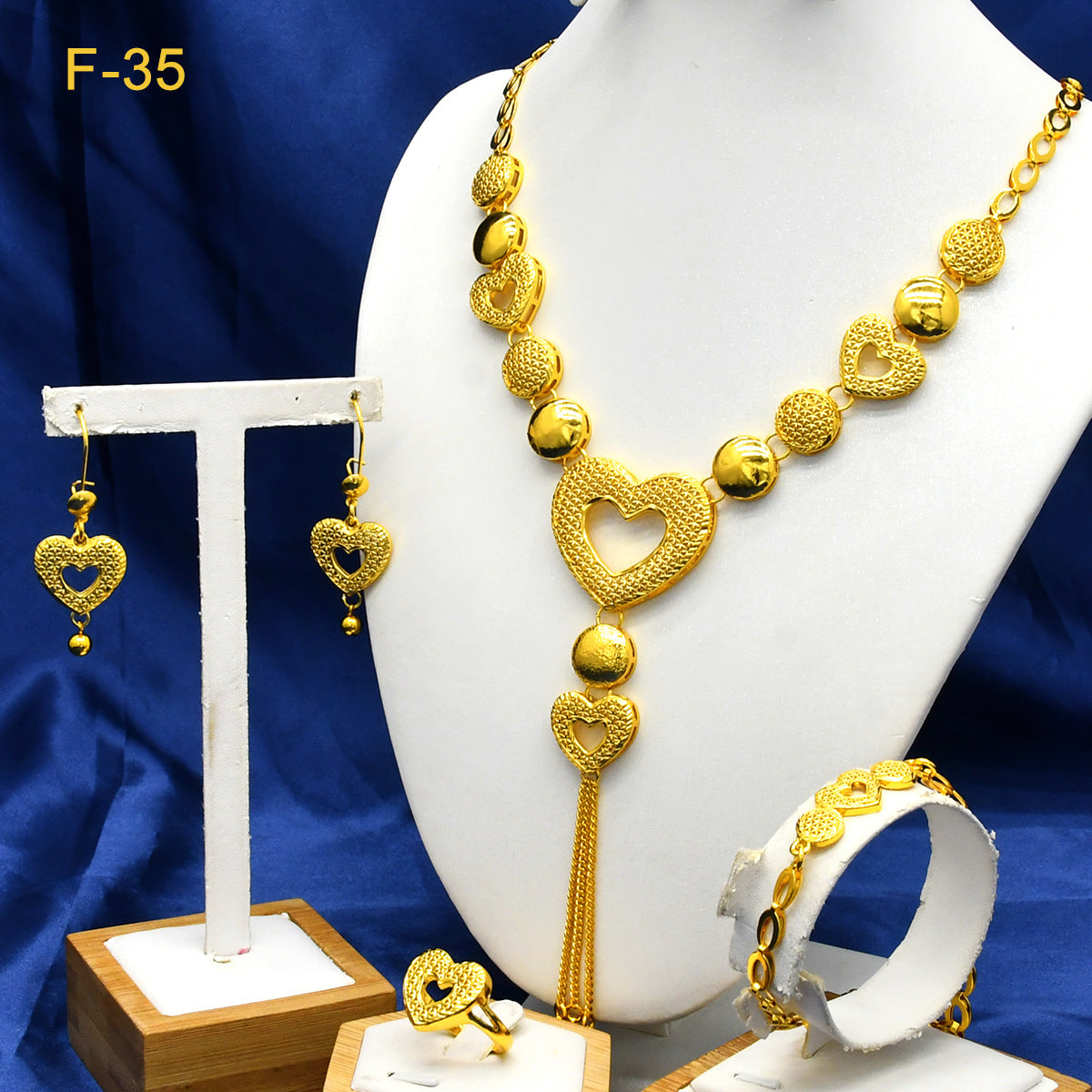 Jewelry: necklaces, earrings, rings, and bracelets
