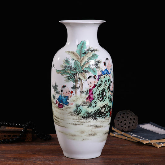 Jingdezhen ceramic flower vase