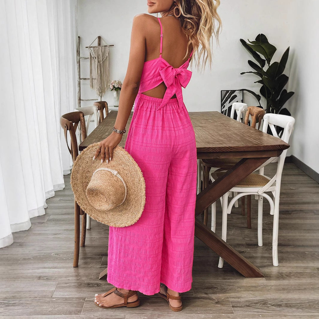 Jumpsuit Summer Casual Wide Leg Pants