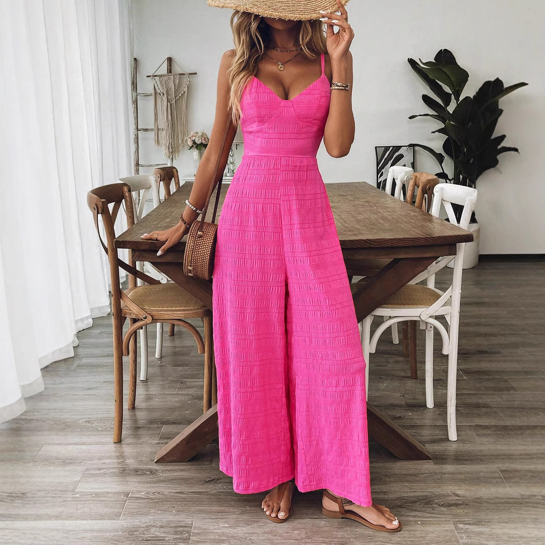 Jumpsuit Summer Casual Wide Leg Pants