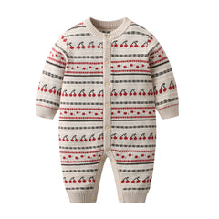 Double layer jacquard cherry khaki