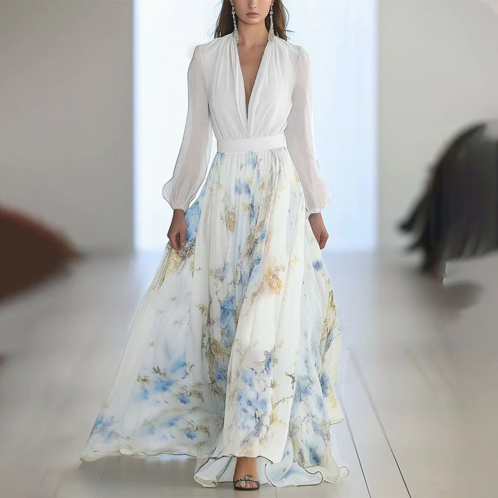 Junctioned long dress