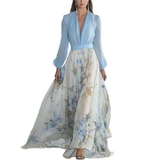 Junctioned long dress