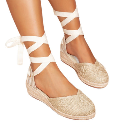 Jute Rope Wedge Sandals