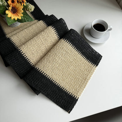 Jute Woven Table Runner with Tassel Decoration