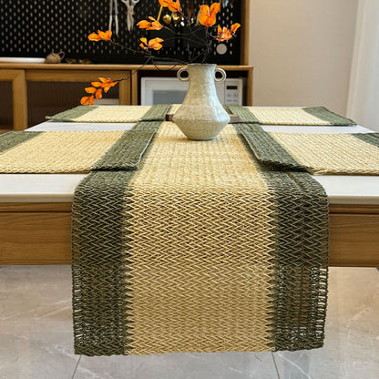 Jute Woven Table Runner with Tassel Decoration