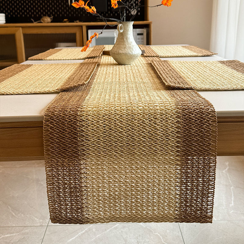 Jute Woven Table Runner with Tassel Decoration