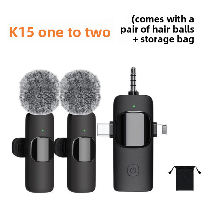 K15 Wireless Lapel Microphone with Noise Reduction