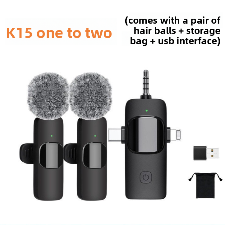 K15 Wireless Lapel Microphone with Noise Reduction