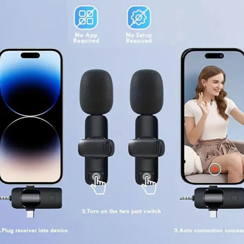 K15 Wireless Lapel Microphone with Noise Reduction