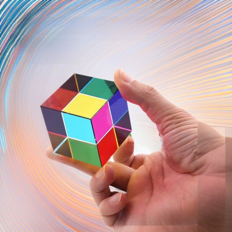 K9 Crystal Prism Cube Pyramid Desktop Ornament