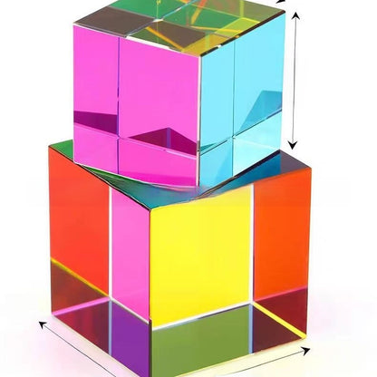 K9 Crystal Prism Cube Pyramid Desktop Ornament